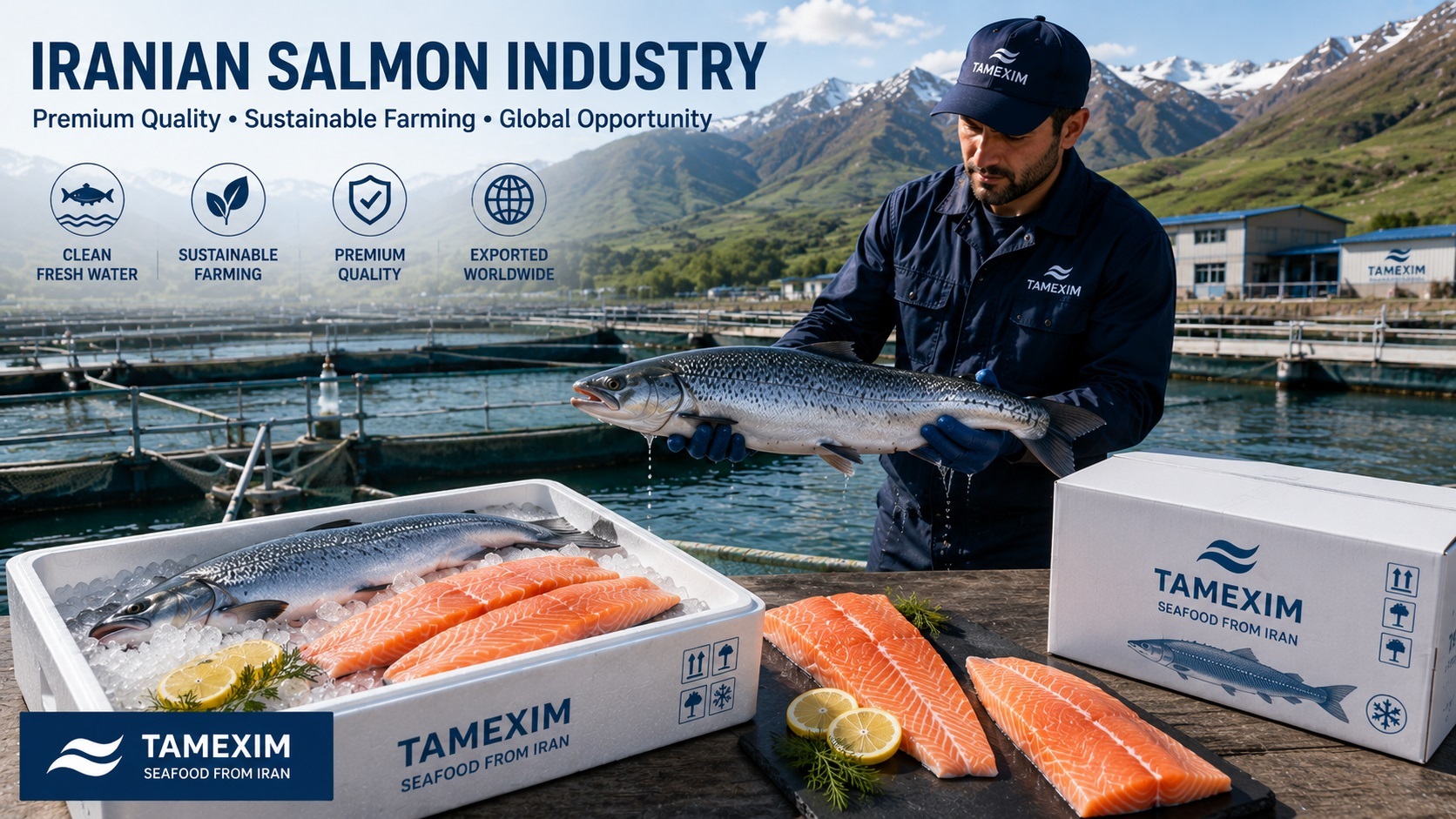 Freshwater salmon farming in Iran